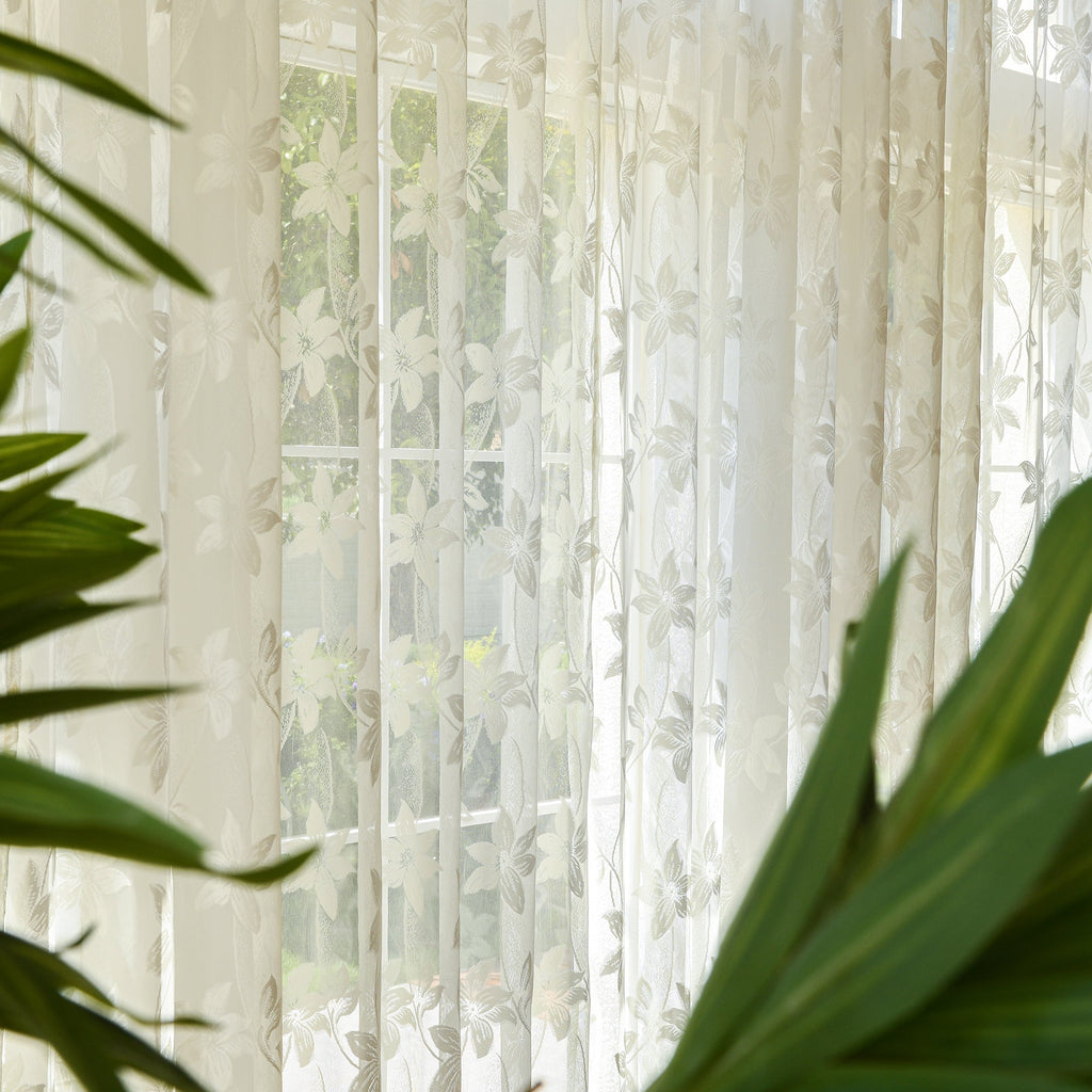 Custom Semi-Sheer Lace Voile Curtains