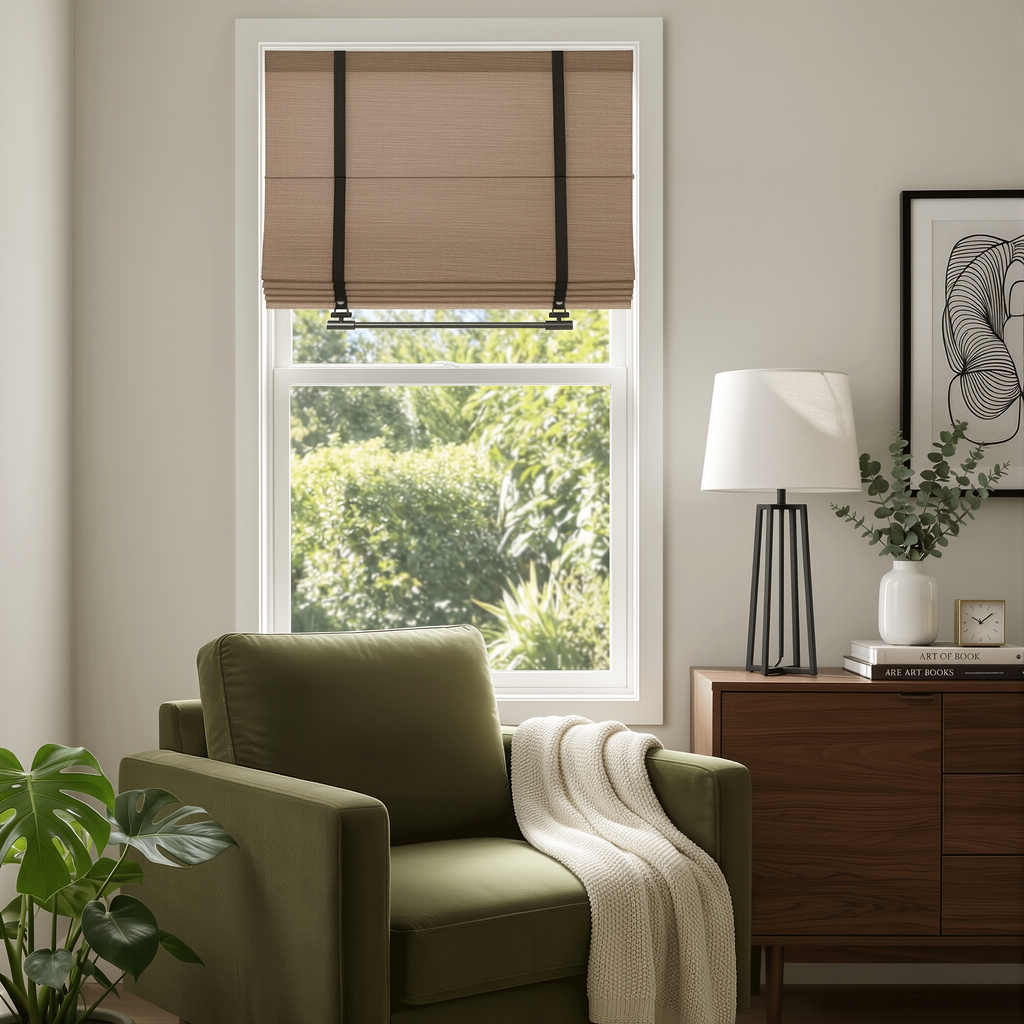 Ophelia Custom Linen Roman Shades