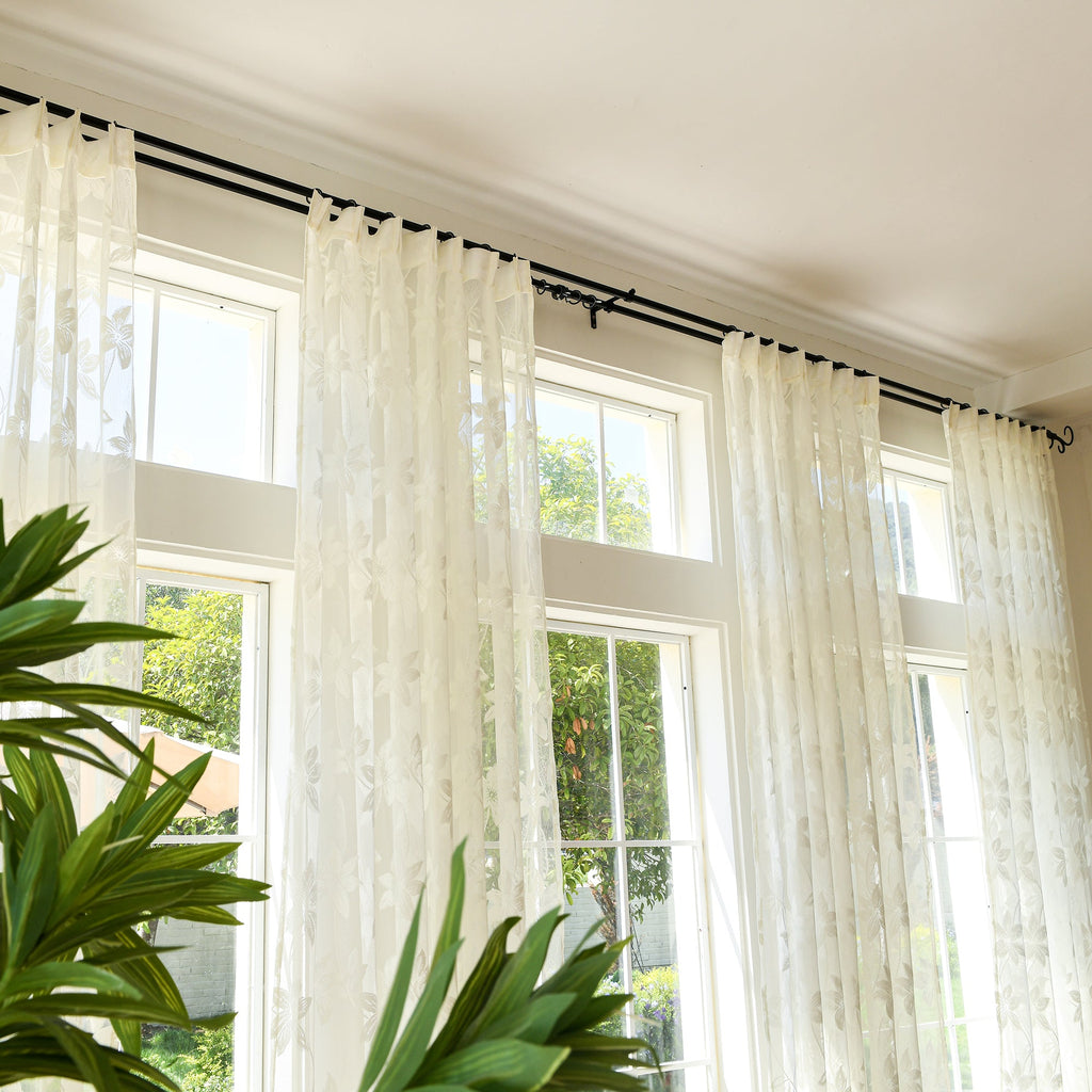 Custom Semi-Sheer Lace Voile Curtains