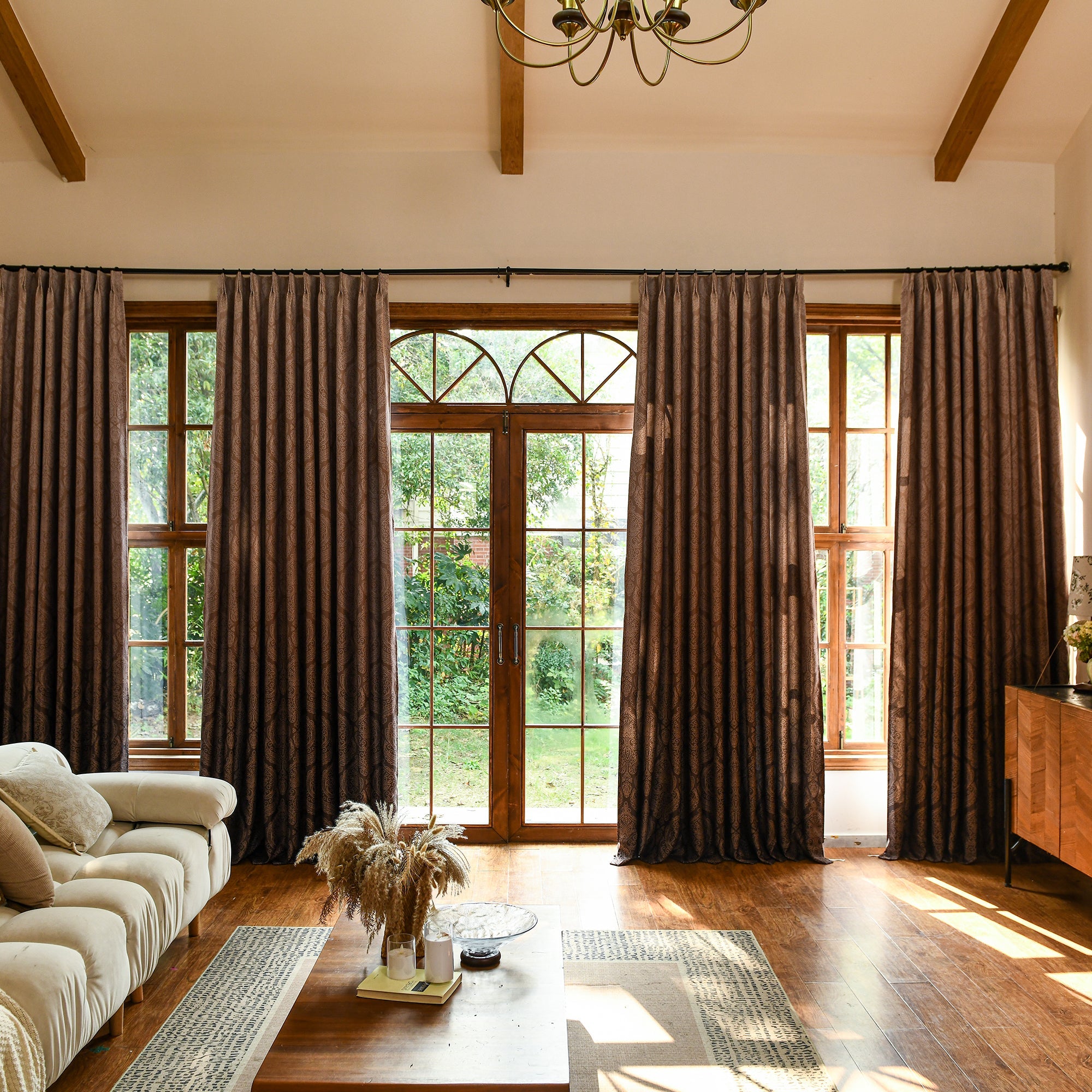 Custom Luxury Silk-Fiber Ombre Blackout Curtains
