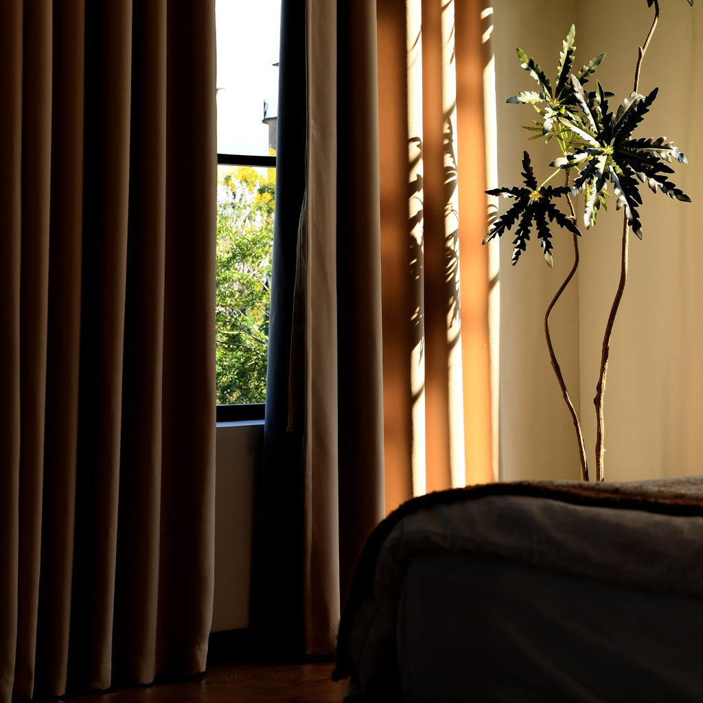 Custom Luxury Silk-Fiber Blackout Curtains