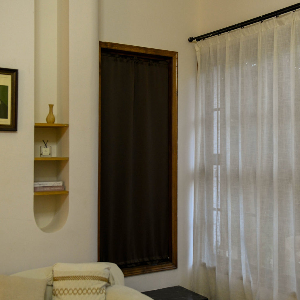 Custom Luxury Silk-Fiber French Door Blackout Curtains