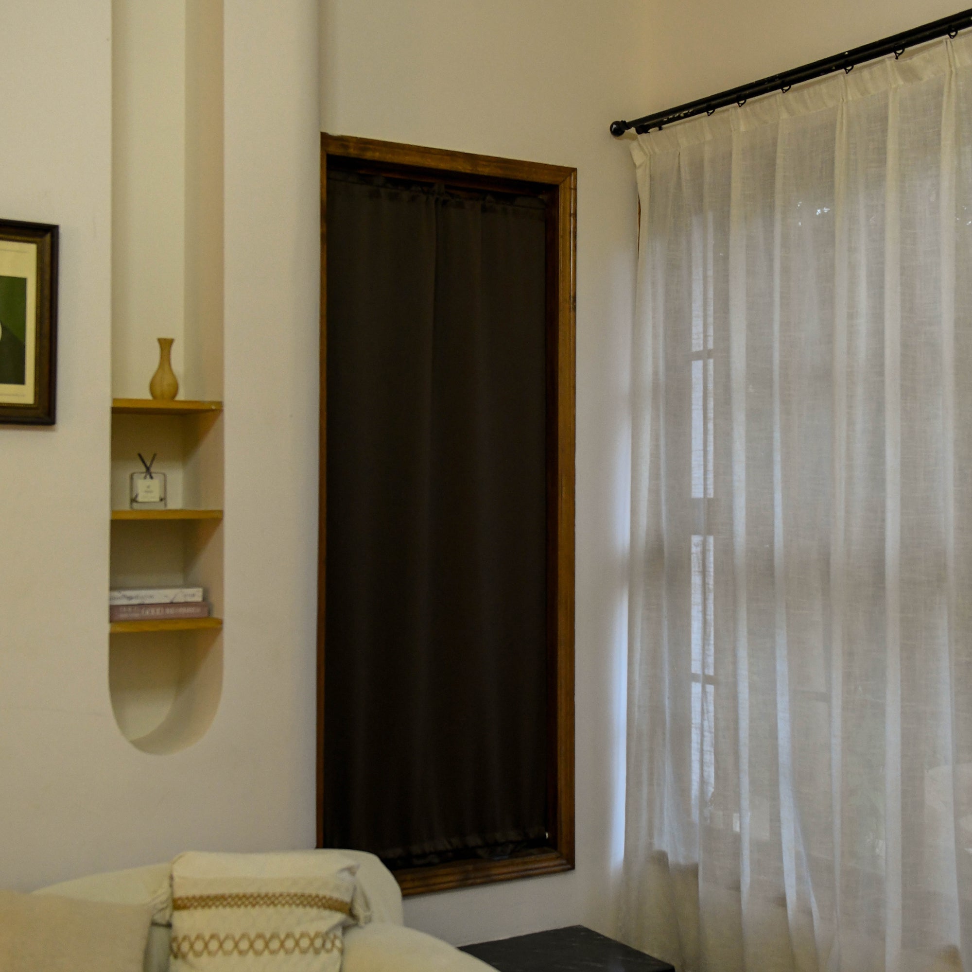 Custom Luxury Silk-Fiber French Door Blackout Curtains
