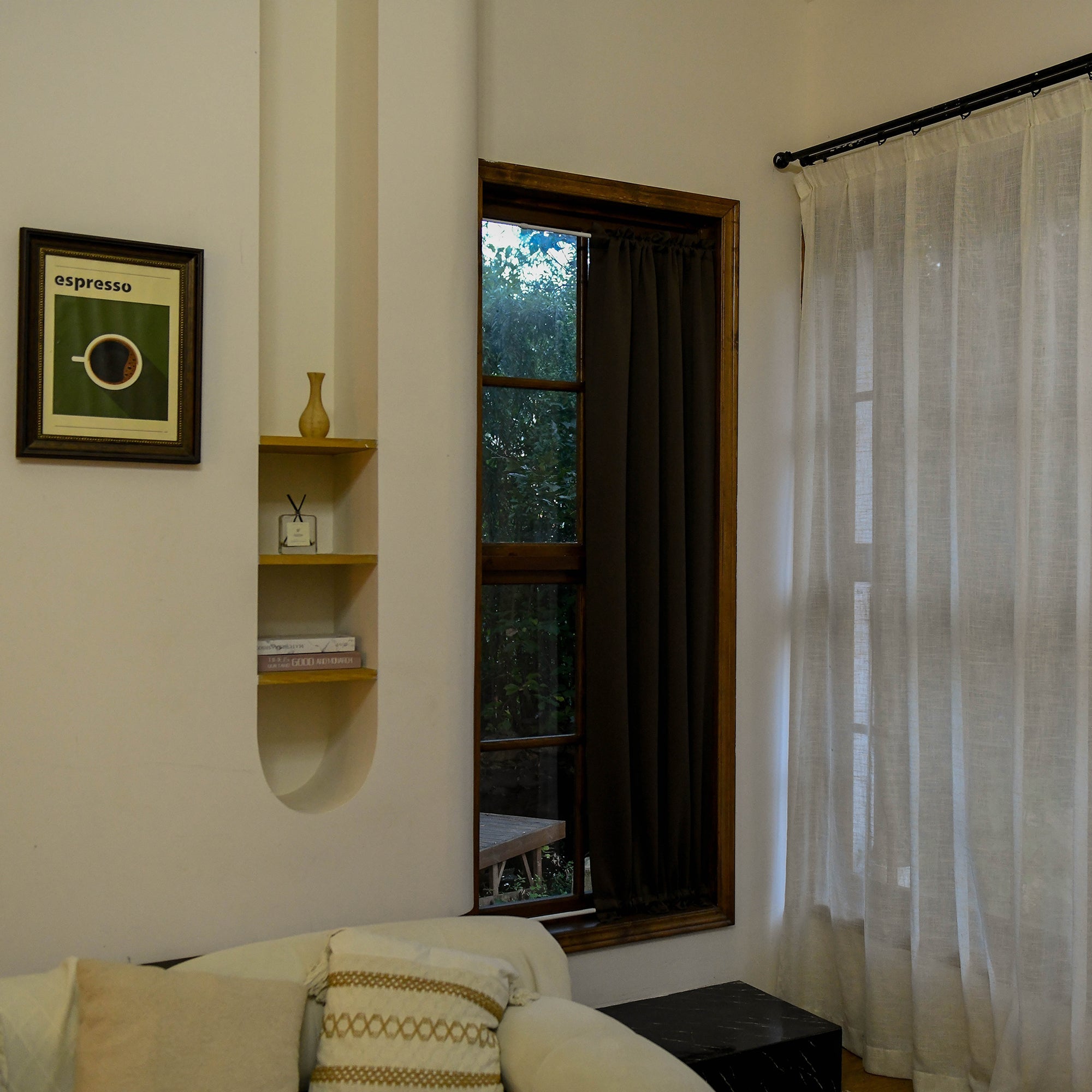 Custom Luxury Silk-Fiber French Door Blackout Curtains