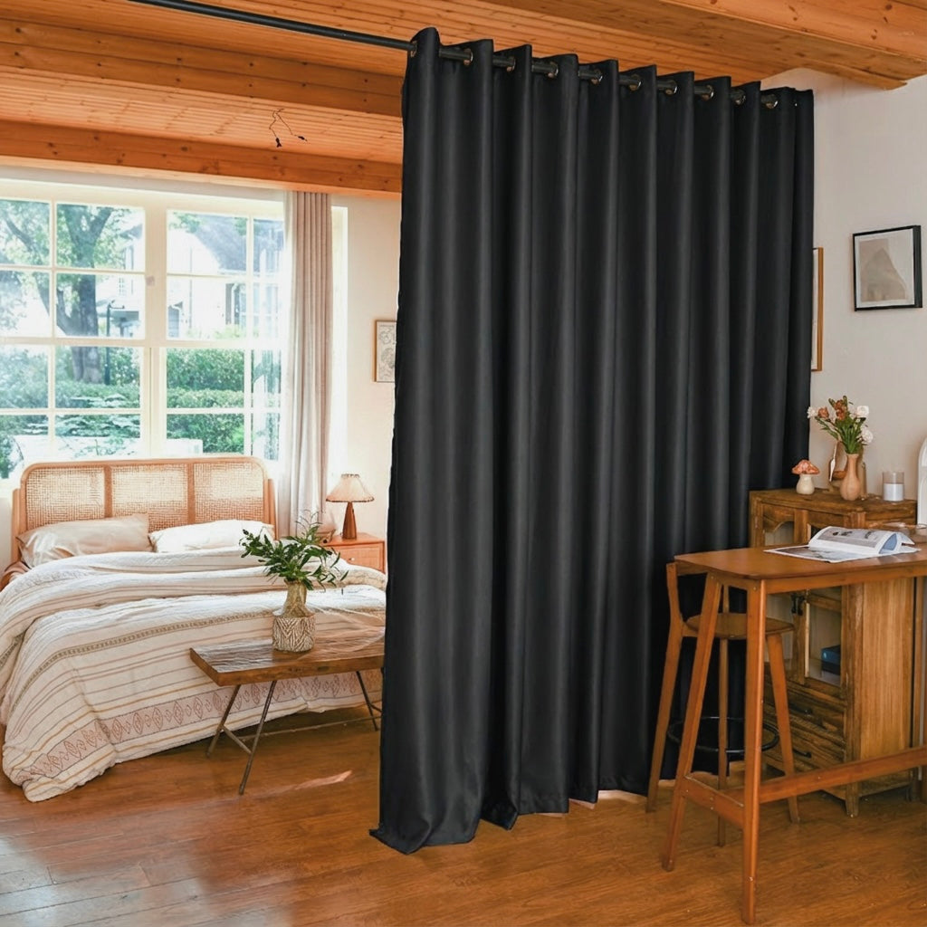Custom Luxury Silk Fibers Blackout Room Divider Curtains