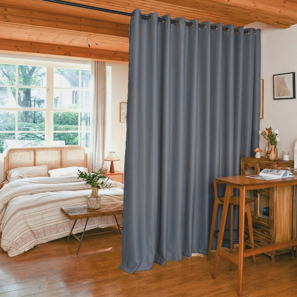 Custom Luxury Silk Fibers Blackout Room Divider Curtains
