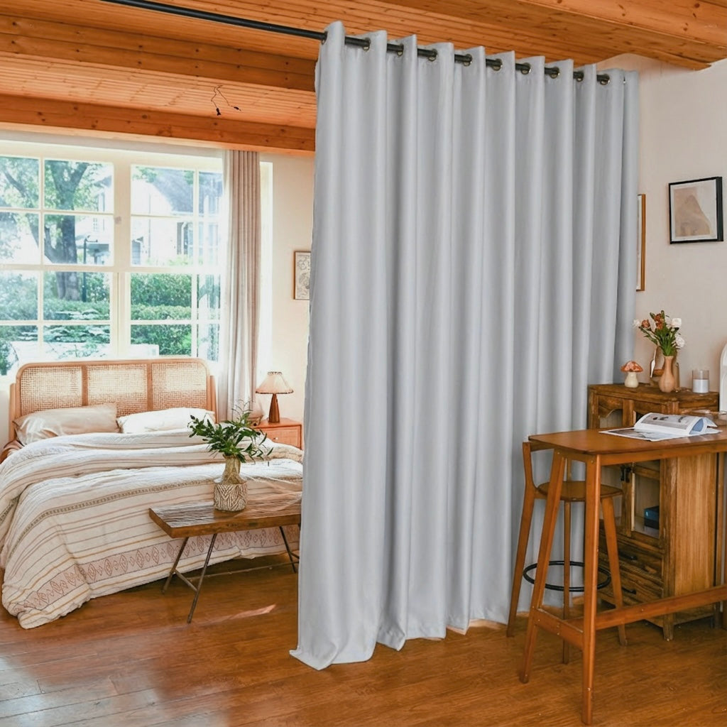 Custom Luxury Silk Fibers Blackout Room Divider Curtains