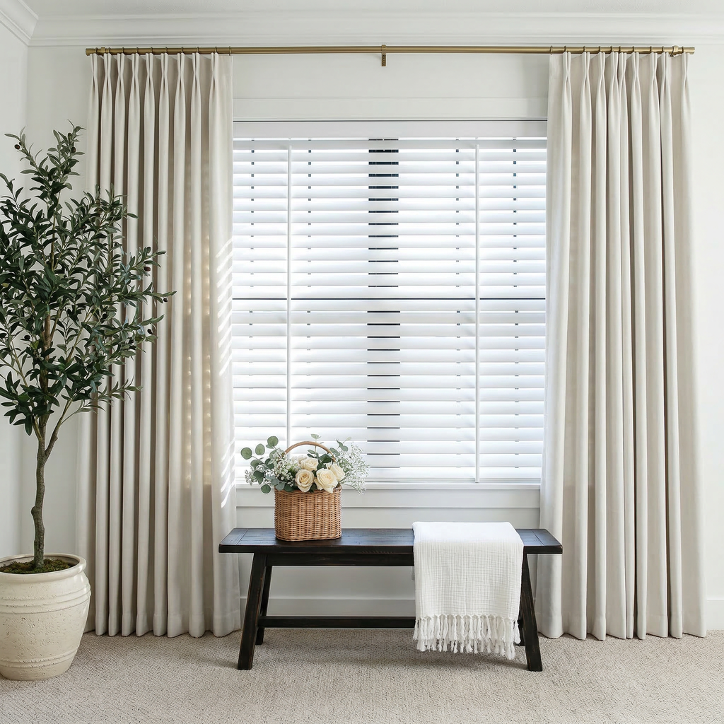 Custom Luxury Silk-Fiber Blackout Curtains