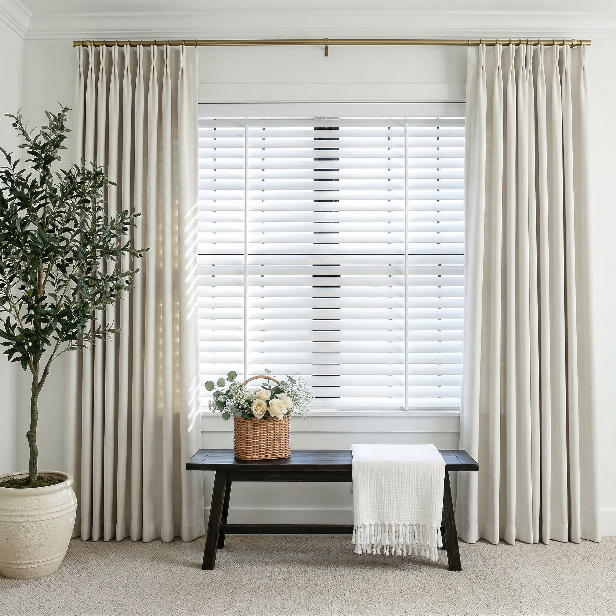 Custom Luxury Silk-Fiber Blackout Curtains