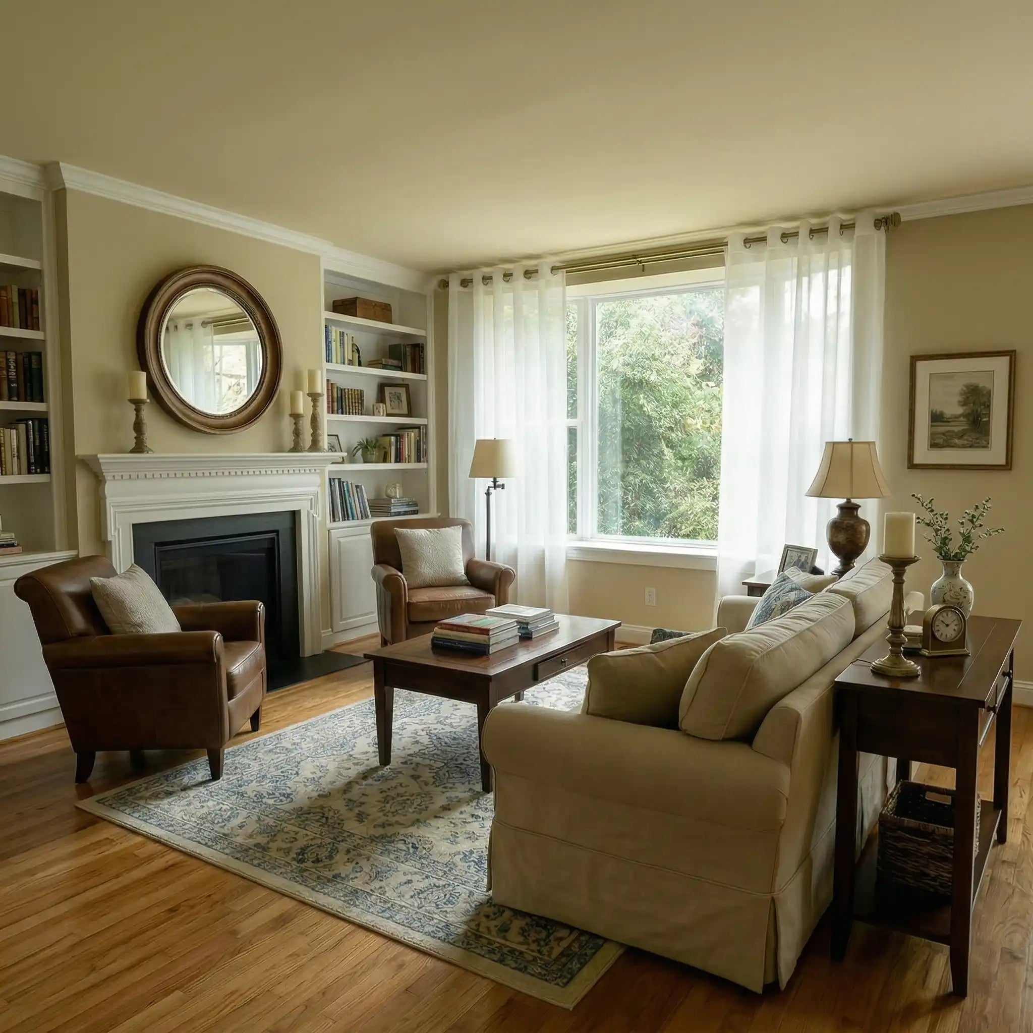 Custom Linen Texture Solid Sheer Curtains