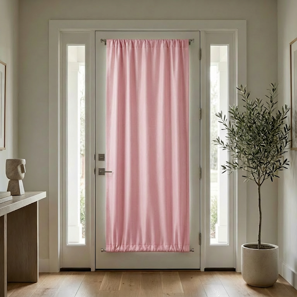 Custom Luxury Silk-Fiber French Door Blackout Curtains